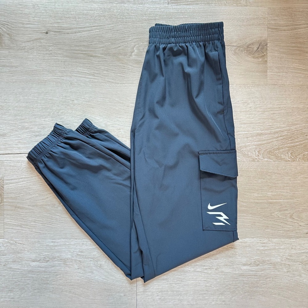 Nike 3BRAND Boys Cargo Jogger Pants Black L 12-13 Russell Wilson Athletic